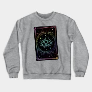 fortune-telling card with all seeing eye Crewneck Sweatshirt